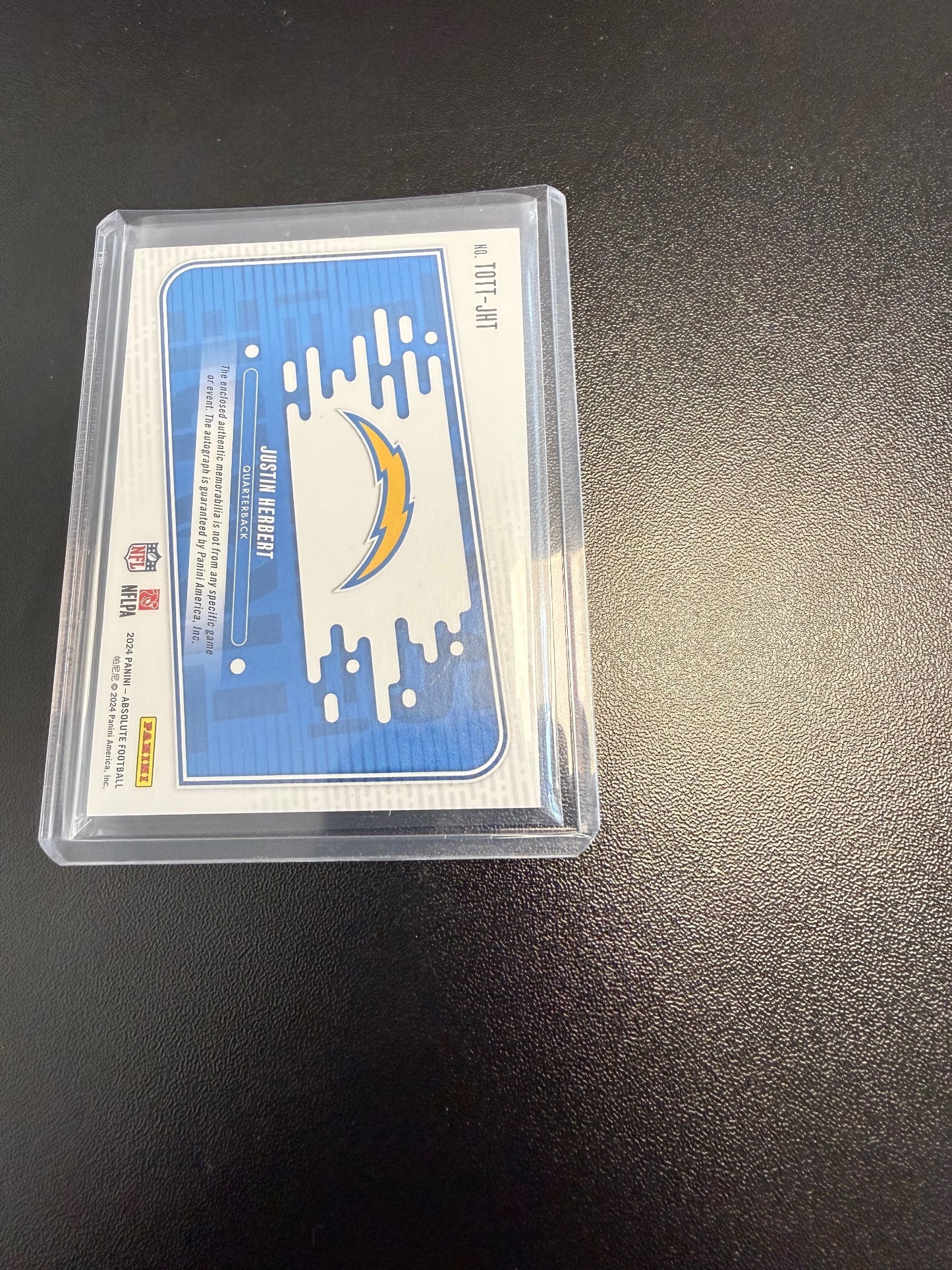 2024 Panini Absolute #TOTT-JHT Justin Herbert Tools of the Trade Auto Prime #/25