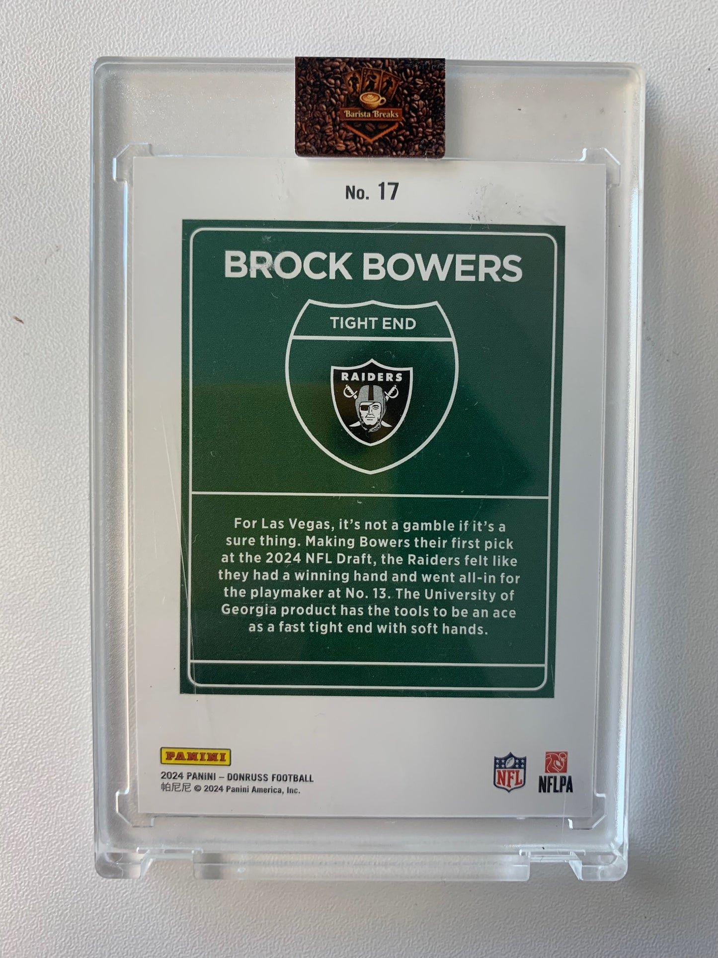 2024 Donruss #17 Brock Bowers Downtown