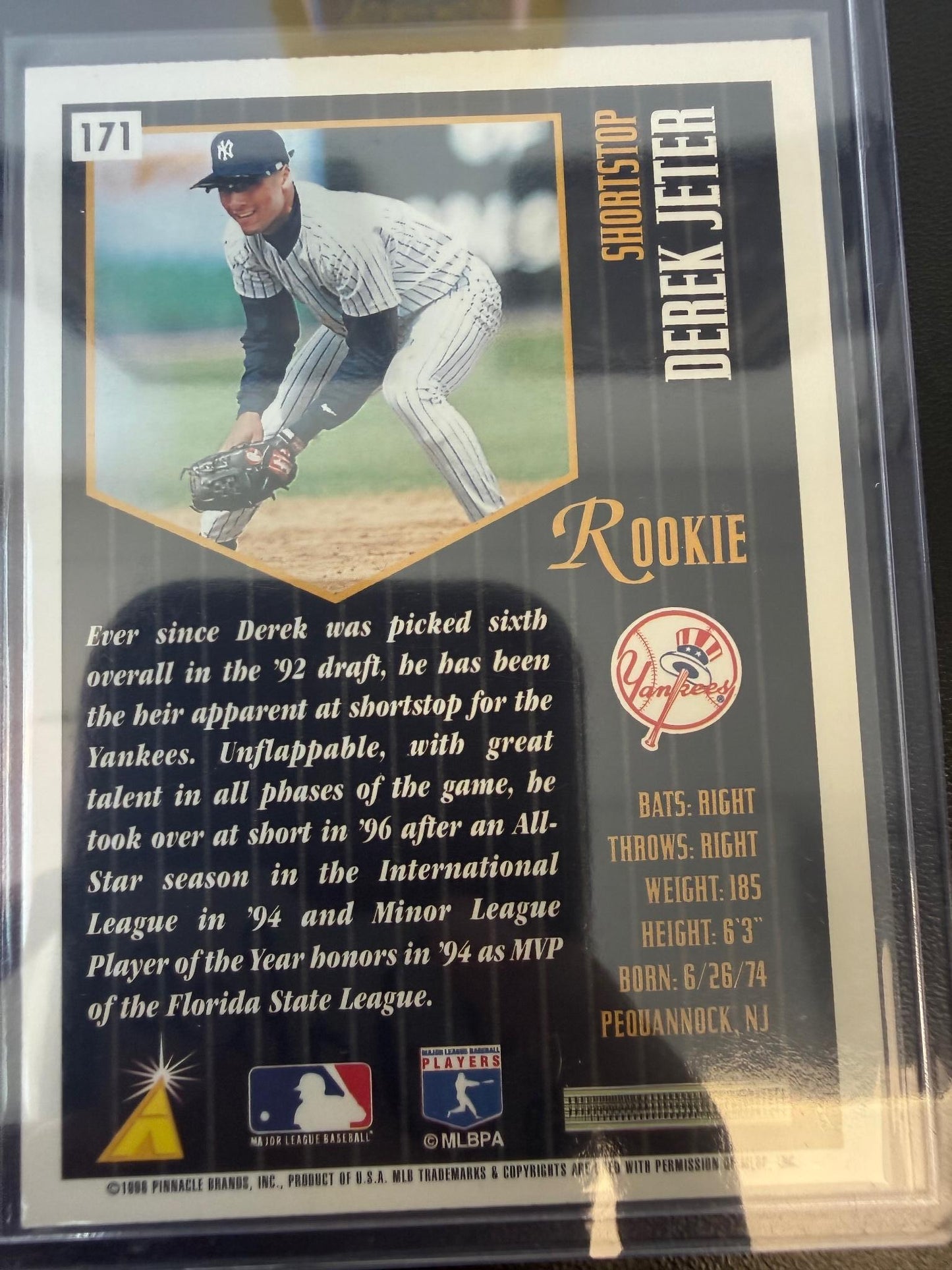 1996 Summit #171 Derek Jeter Artist's Proofs