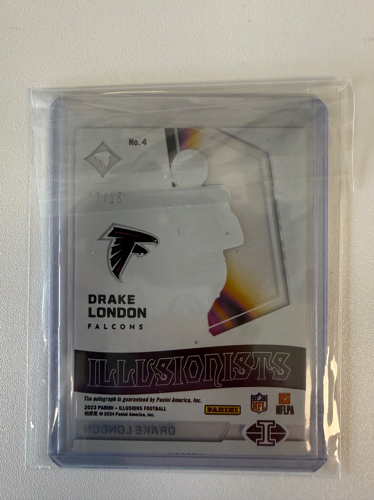 2023 Panini Illusions #4 Drake London Illusionists Autographs Black #/15