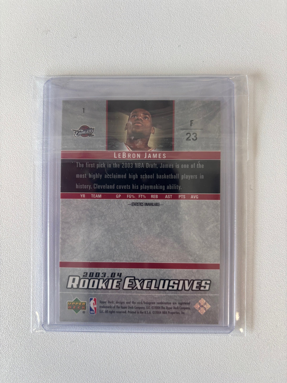 2003-04 Upper Deck Rookie Exclusives #1 LeBron James