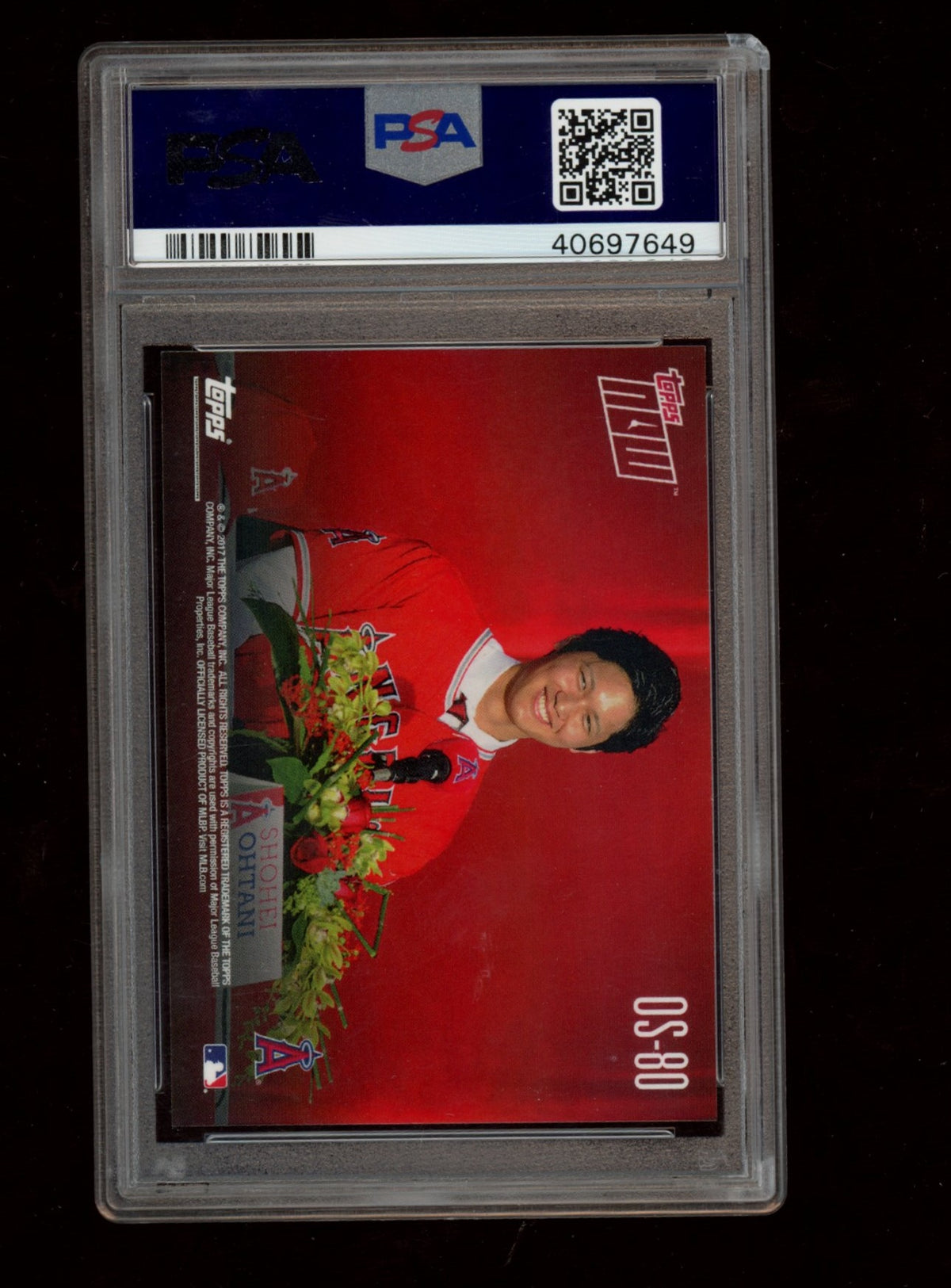 2017 Topps Now Off-Season #OS-80 Shohei Ohtani Off-Season PSA 9