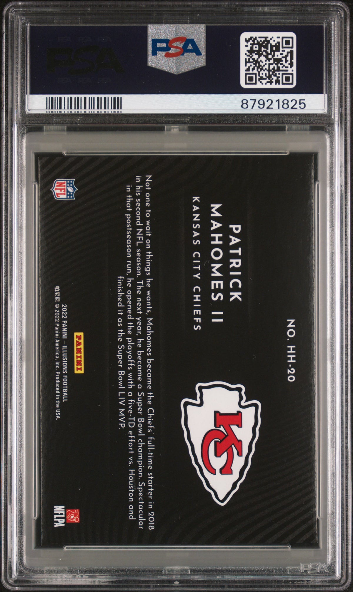 2022 Panini Illusions Holoheroes #HH20 Patrick Mahomes Ii Holoheroes PSA 9