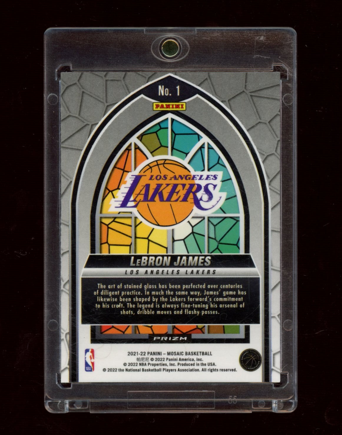 2021-22 Panini Mosaic #1 LeBron James Stained Glass