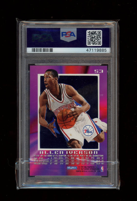 1996 Skybox E-X2000 #53 Allen Iverson PSA 9