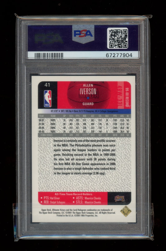 2000 Ultimate Victory #41 Allen Iverson Ultimate Collection PSA 9