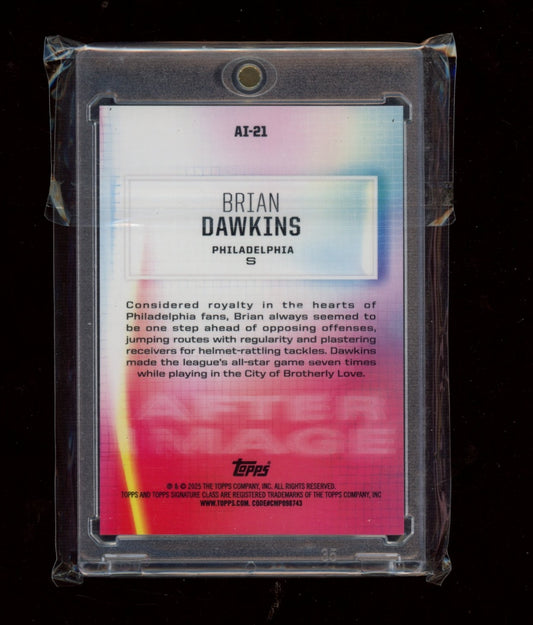 2024 Topps Signature Class #AI-21 Brian Dawkins After Image Blue #/5