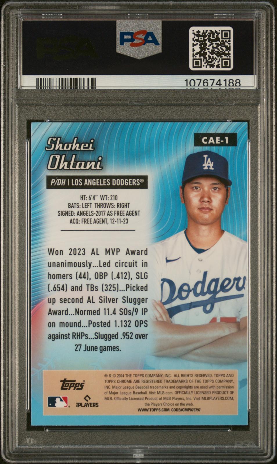2024 Topps Chrome Chrome All Etch #CAE1 Shohei Ohtani PSA 9