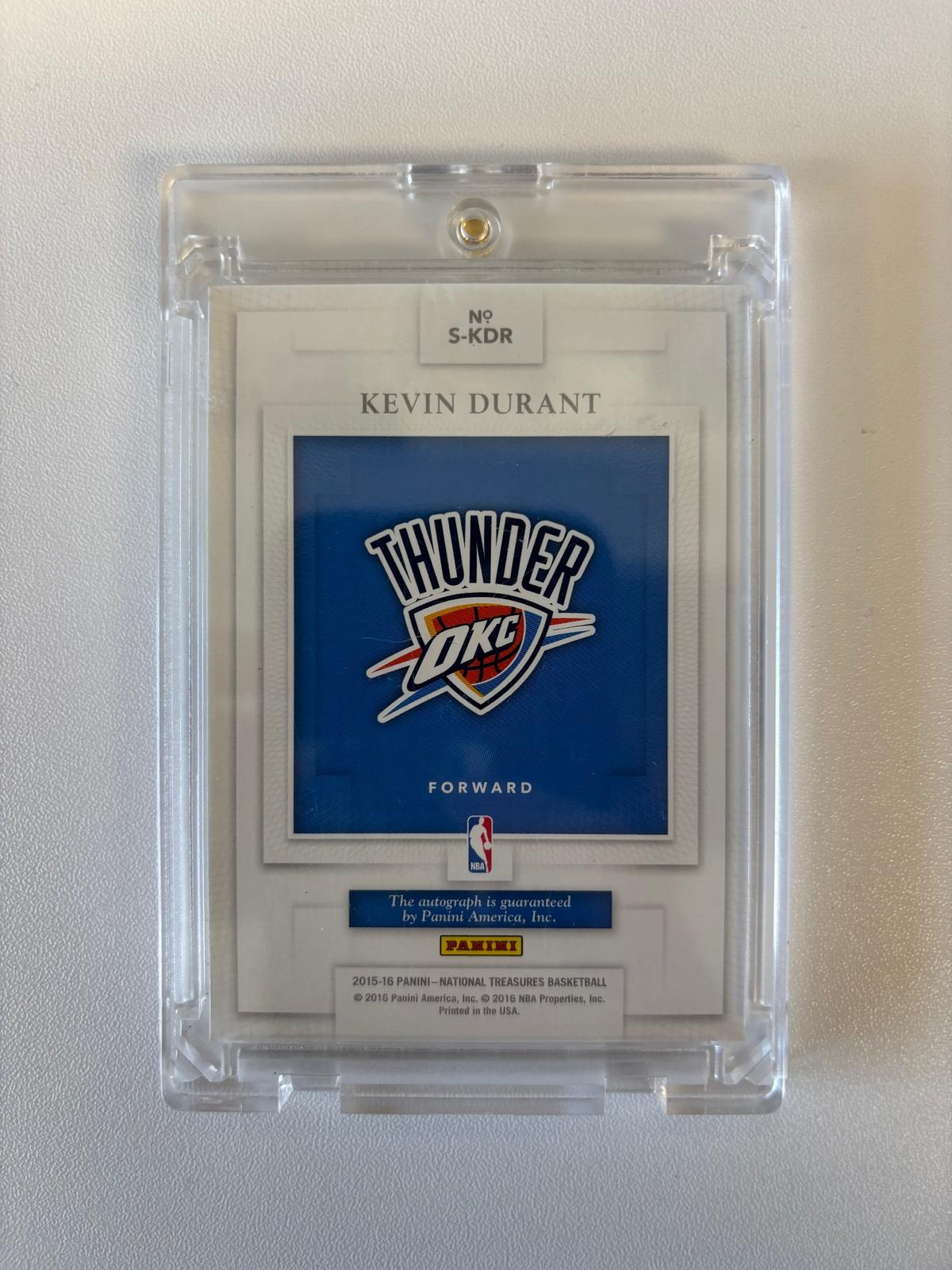 2015-16 Panini National Treasures #S-KDR Kevin Durant Signatures #/25