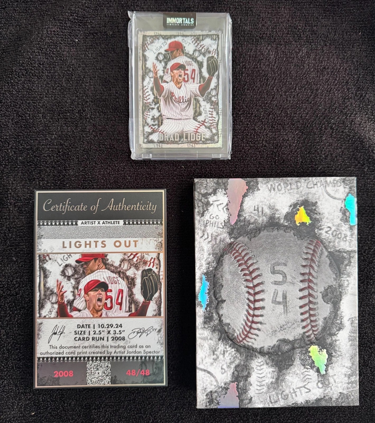 Jordan Spector X Art Immortals Moments "Lights Out" Brad Lidge (SEALED)