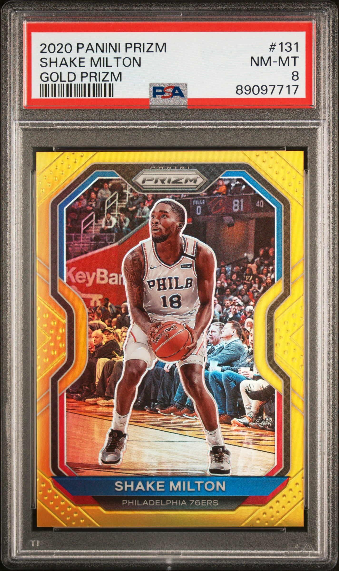 2020 Panini Prizm #131 Shake Milton Gold Prizm PSA 8