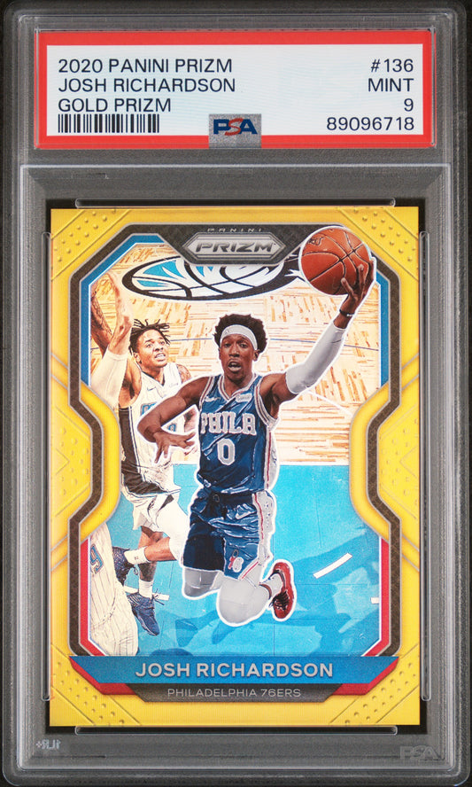 2020 Panini Prizm #136 Josh Richardson Gold Prizm PSA 9