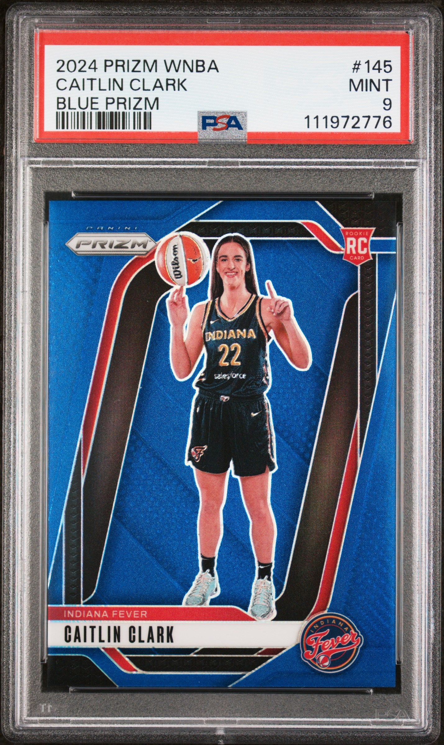 2024 Panini Prizm Wnba #145 Caitlin Clark Blue Prizm PSA 9