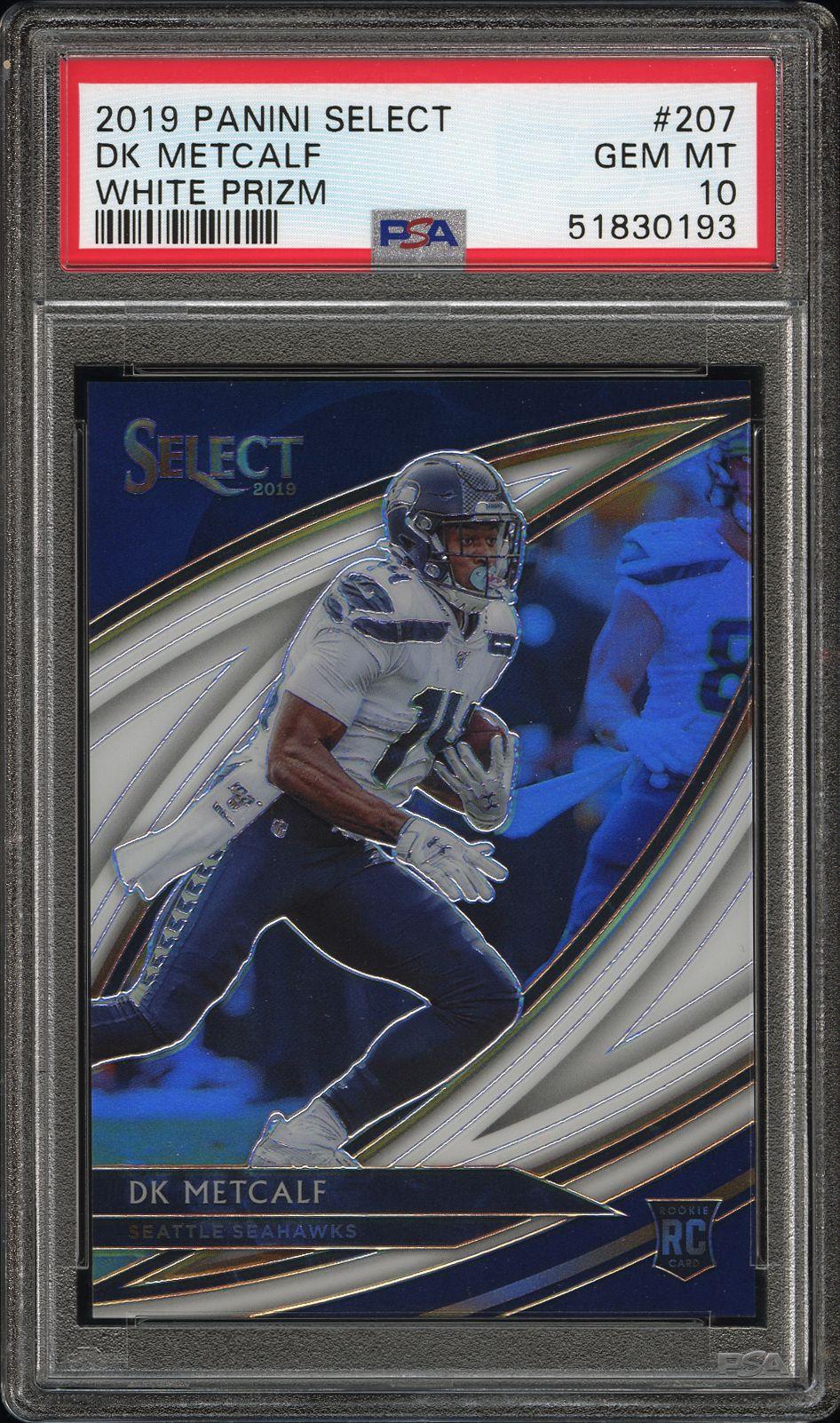 2019 Panini Select #207 Dk Metcalf White Prizm PSA 10