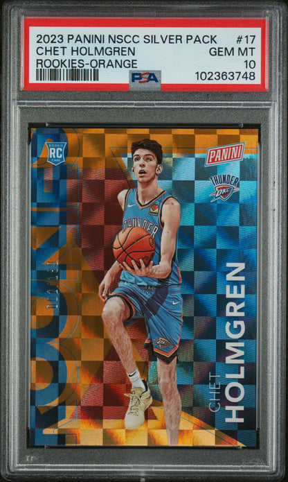 2023 Panini National Rookies #17 Chet Holmgren Rookies-Orange PSA 10