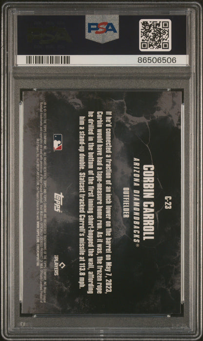 2023 Topps Chrome Update Crushed #C23 Corbin Carroll PSA 10
