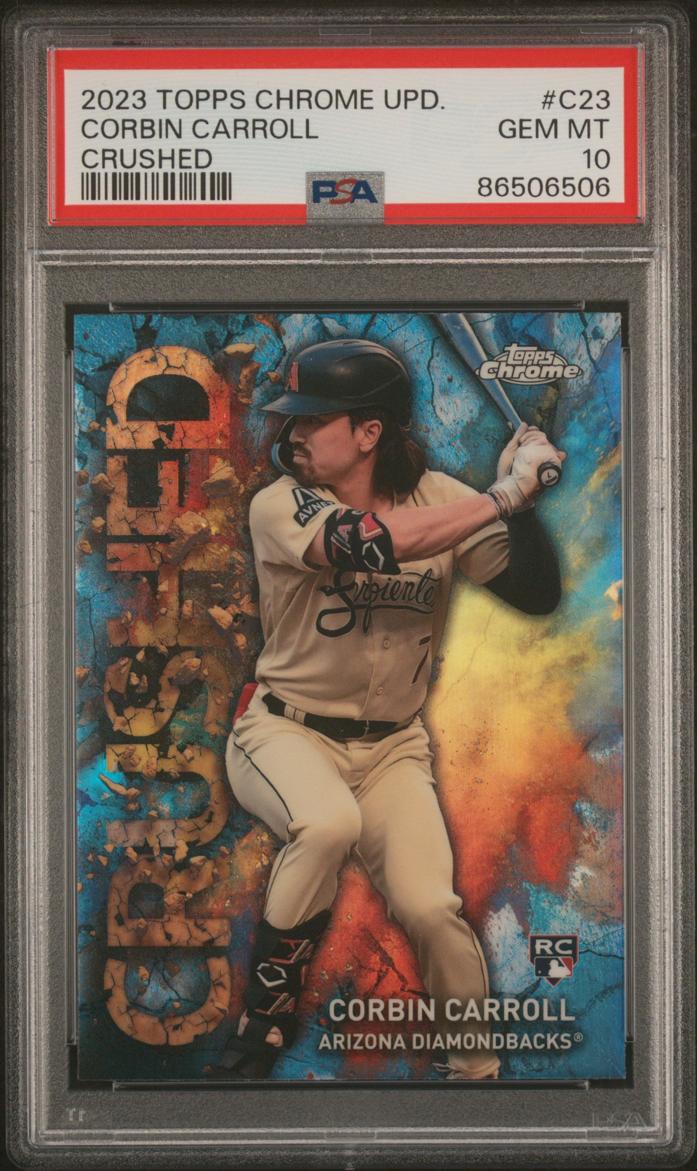 2023 Topps Chrome Update Crushed #C23 Corbin Carroll PSA 10