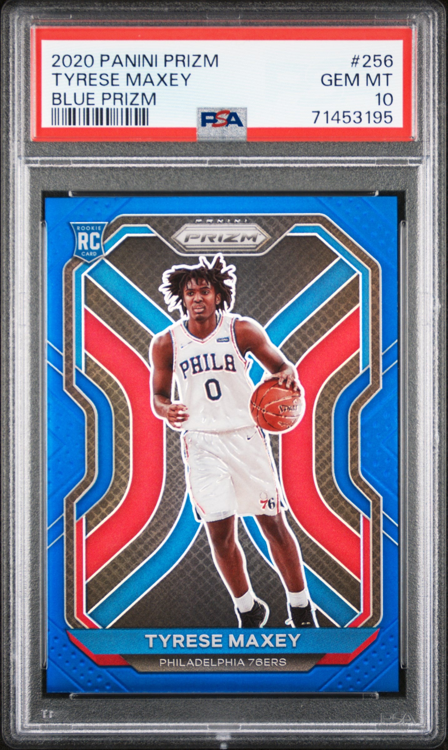 2020 Panini Prizm #256 Tyrese Maxey Blue Prizm PSA 10