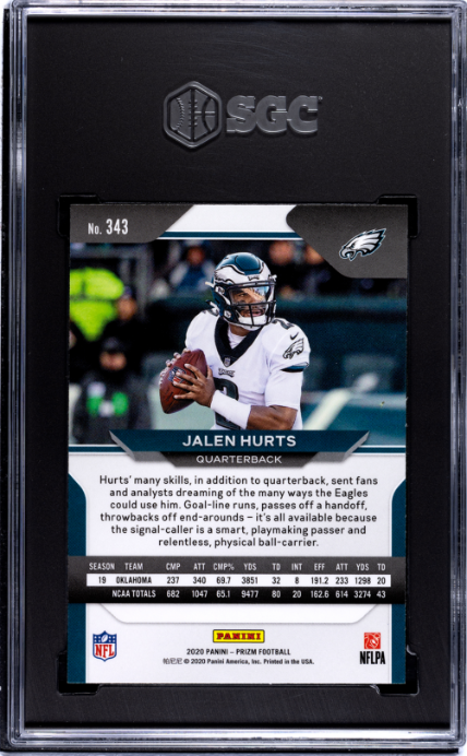 2020 Panini Prizm #343 Jalen Hurts SGC 9