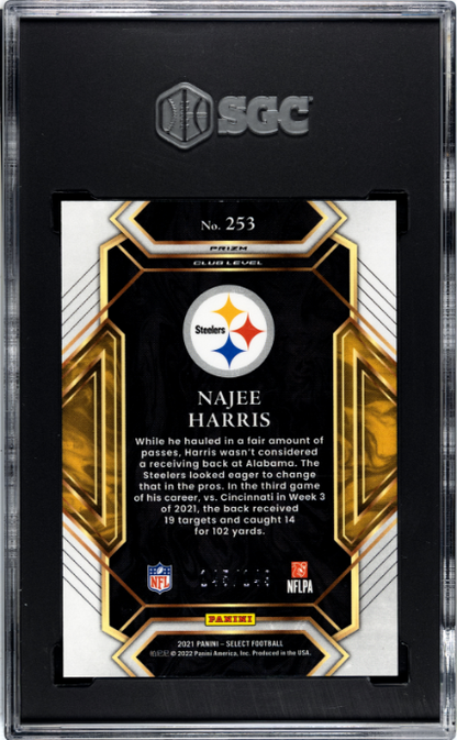 2021 Panini Prizm #253 Najee Harris Tri-Color Prizm SGC 10