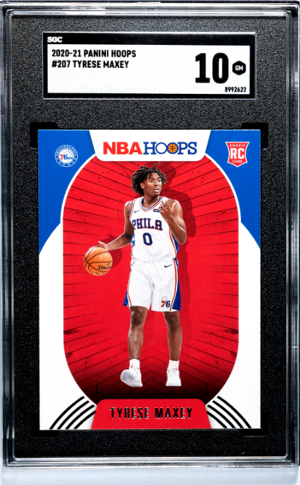 2020-21 Panini Hoops #207 Tyrese Maxey SGC 10