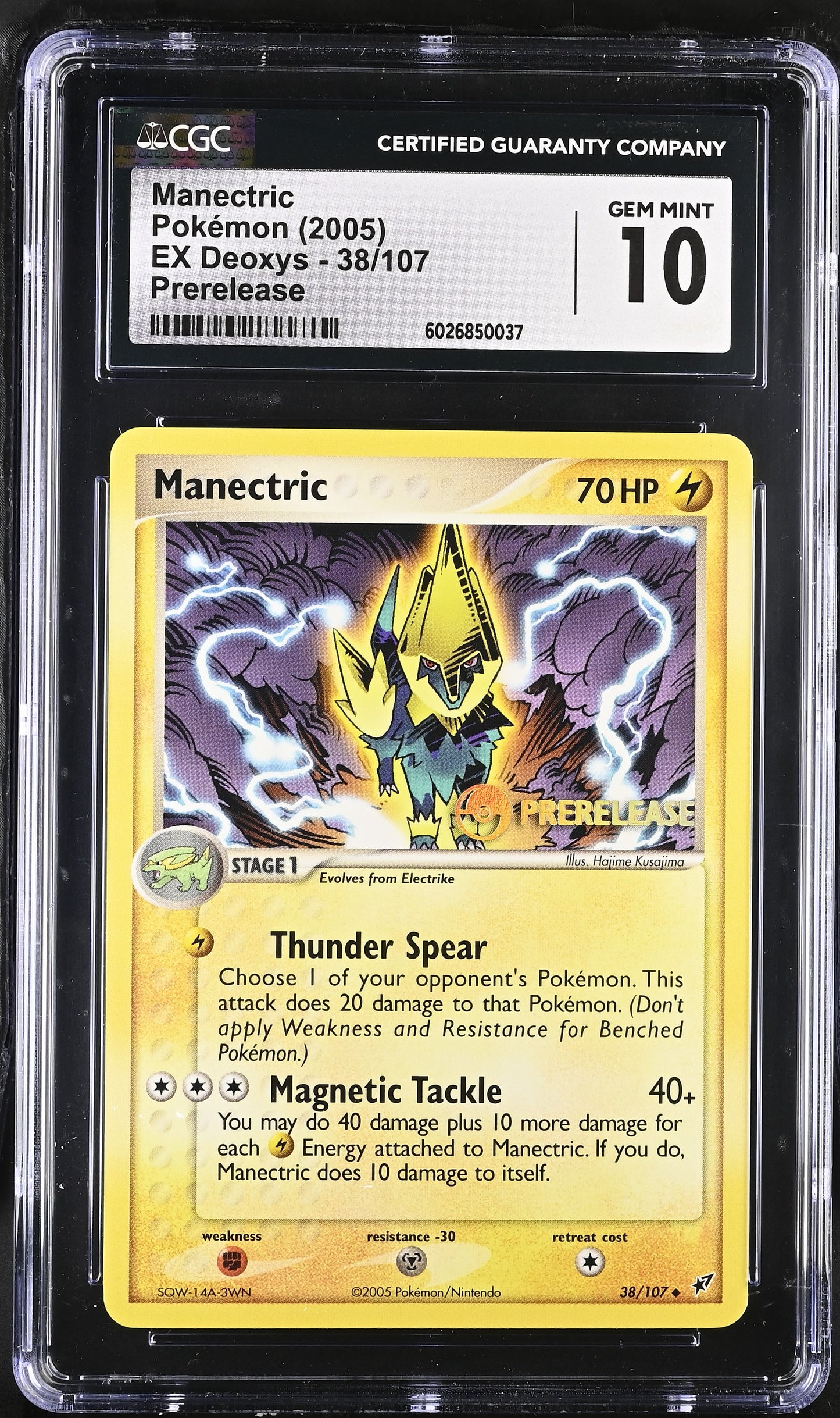 2005 EX Deoxys #38/107 Manectric CGC 10