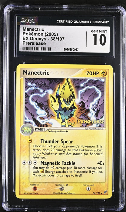 2005 EX Deoxys #38/107 Manectric CGC 10