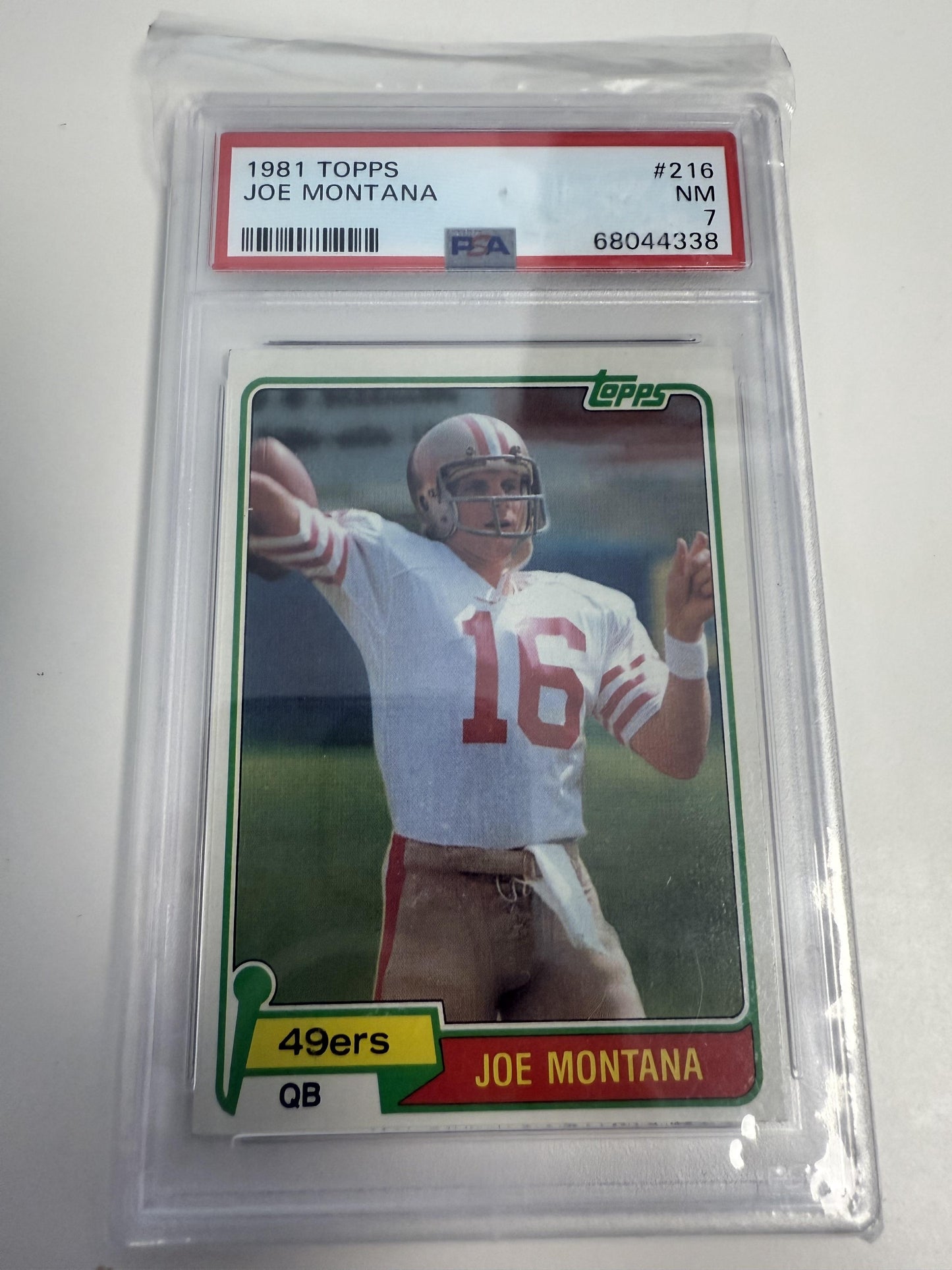 1981 Topps #216 Joe Montana PSA 7