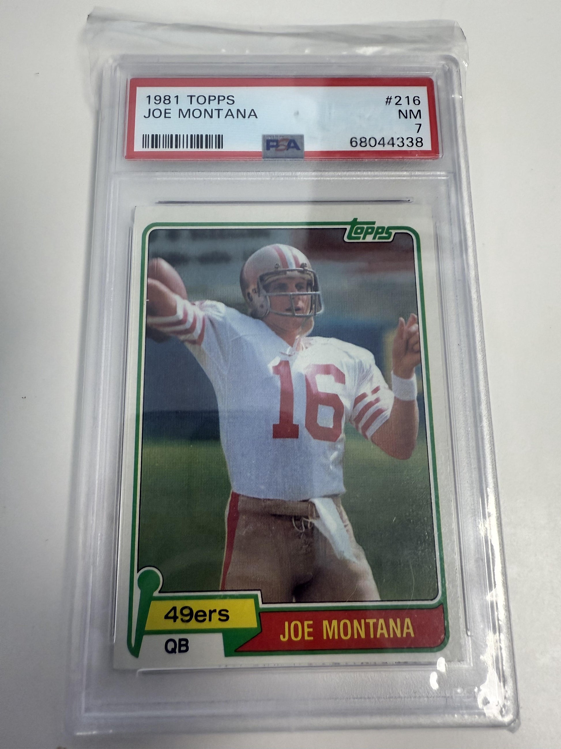 1981 Topps #216 Joe Montana PSA 7