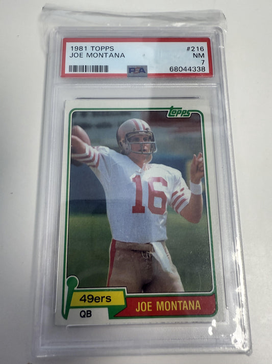 1981 Topps #216 Joe Montana PSA 7