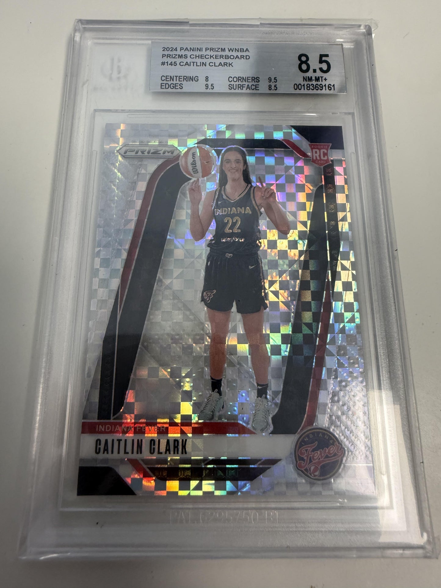 2024 Panini Prizm WNBA #145 Caitlin Clark Checkerboard Prizms BGS 8.5