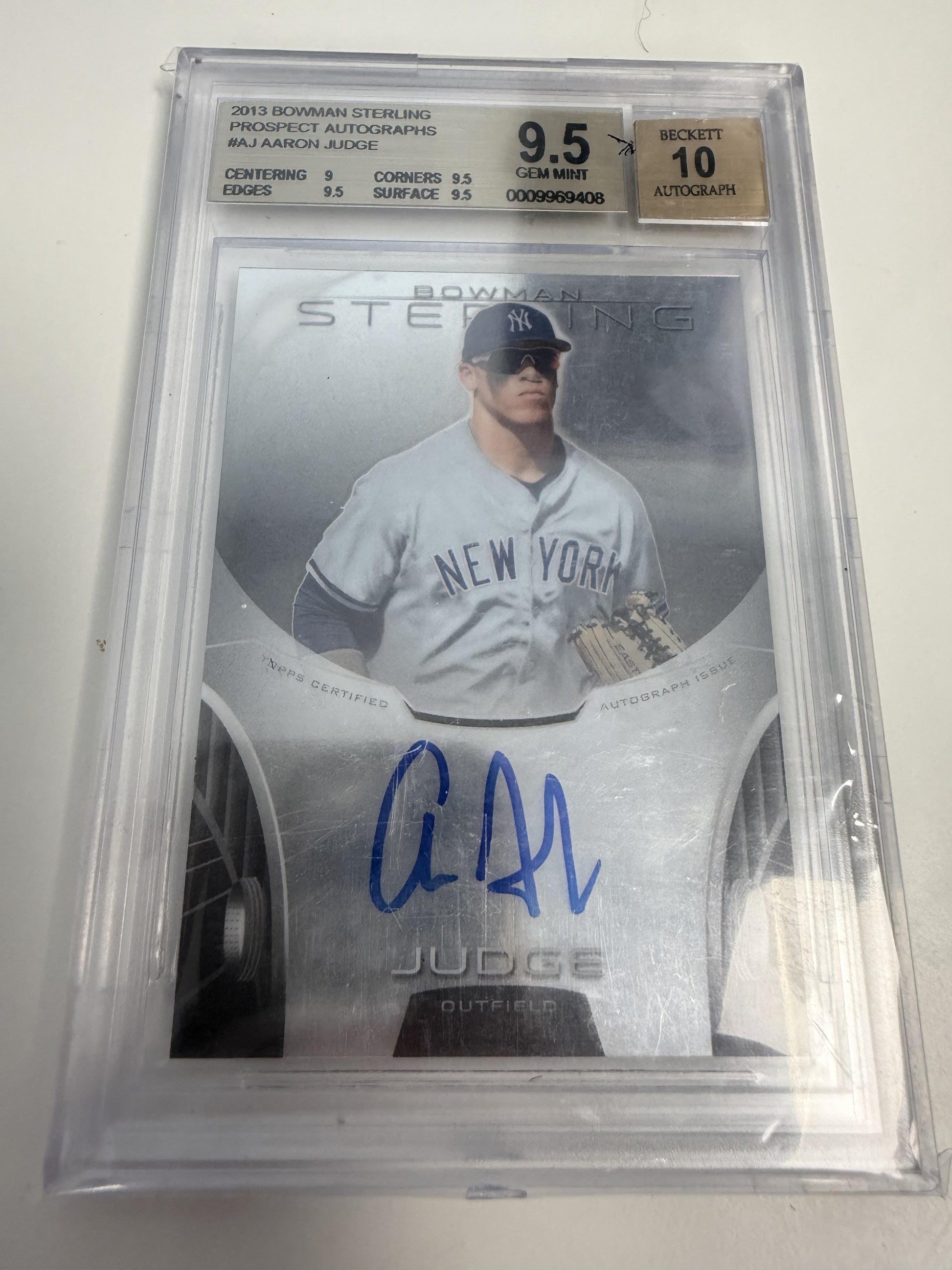 2013 Bowman Sterling #BSAP-AJ Aaron Judge Prospect Autographs BGS 9.5