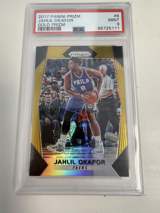 2017 Panini Prizm #6 Jahlil Okafor Gold Prizm PSA 9