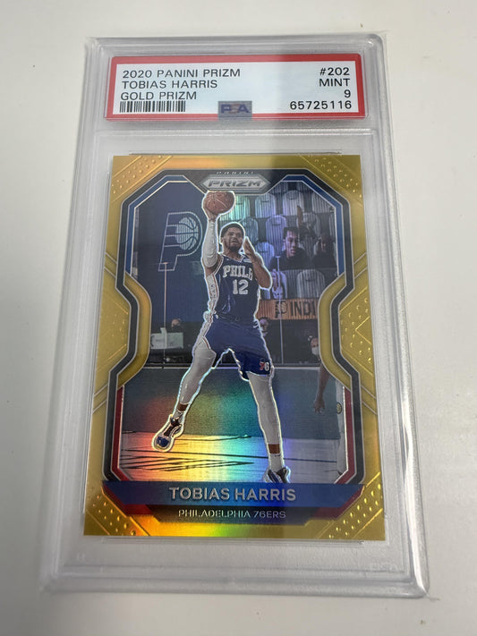 2020 Panini Prizm #202 Tobias Harris Gold Prizm PSA 9