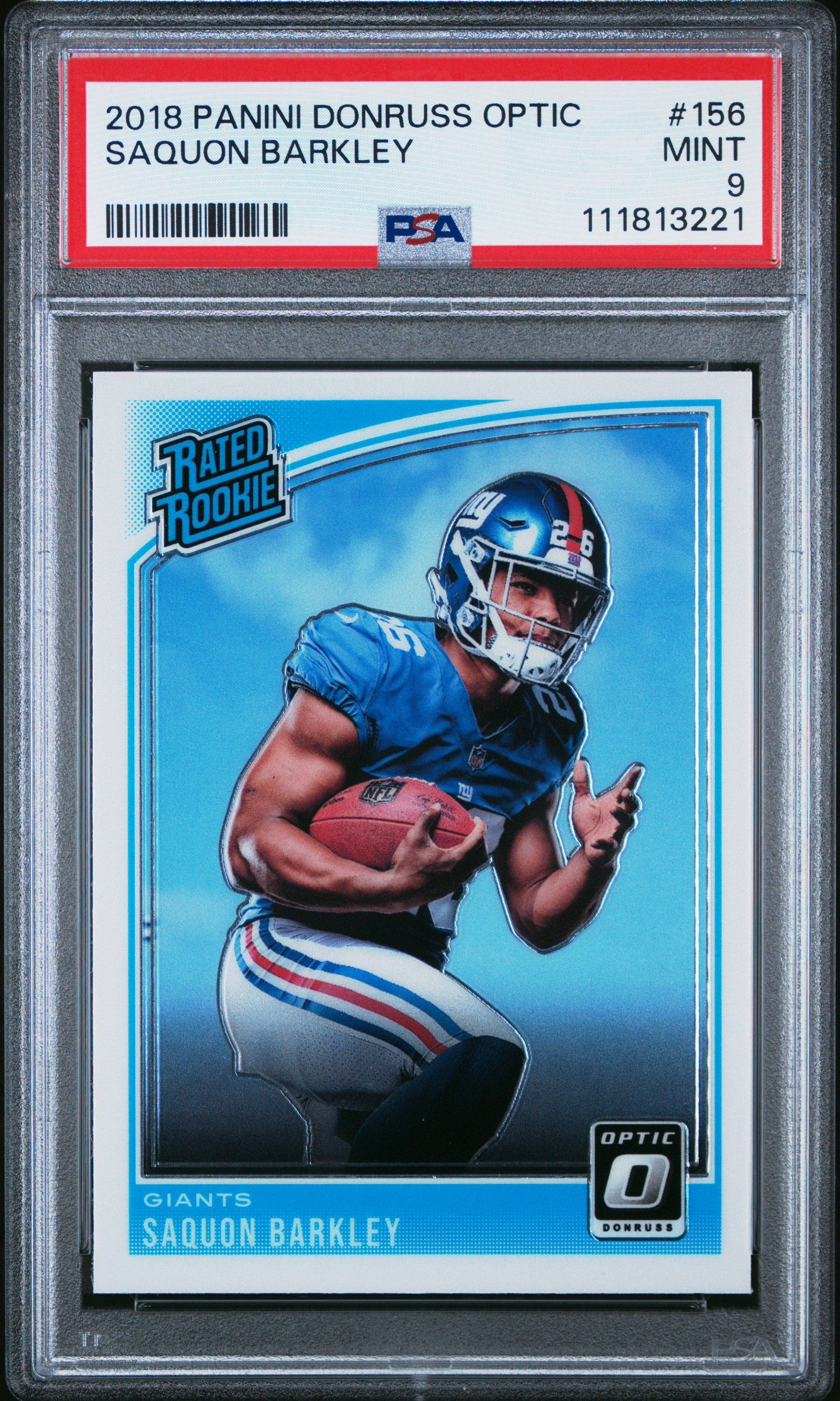 2018 Panini Donruss Optic #156 Saquon Barkley PSA 9 (2)