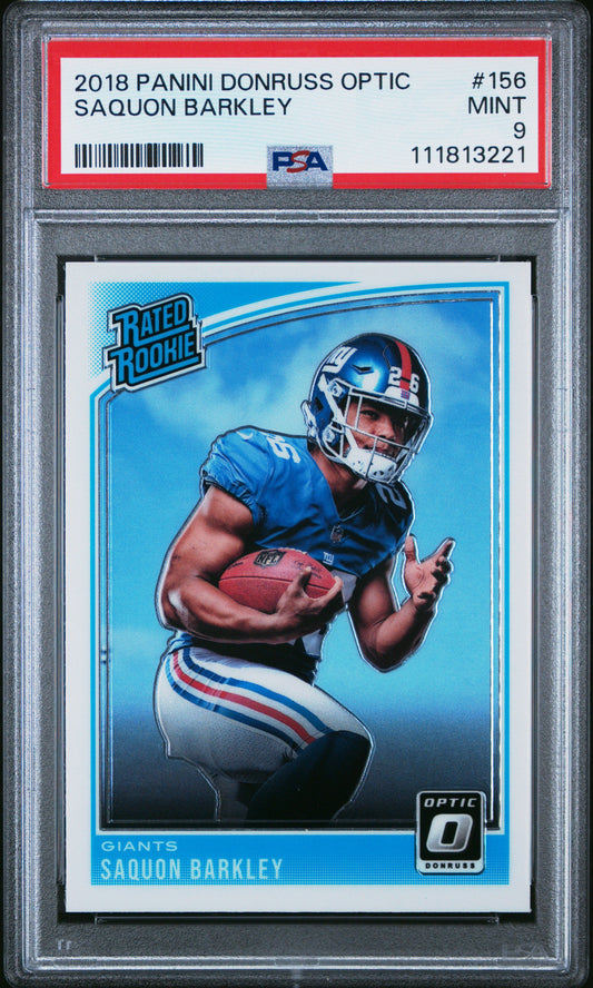 2018 Panini Donruss Optic #156 Saquon Barkley PSA 9 (2)