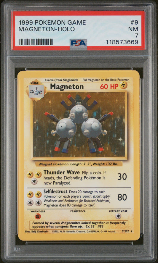 1999 Pokemon Game #9 Magneton-Holo PSA 7