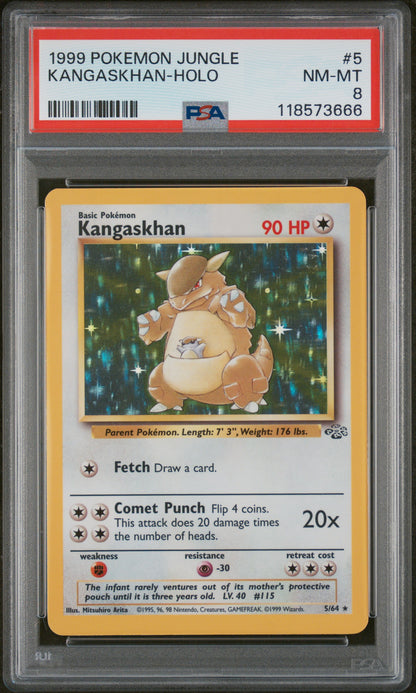 1999 Pokemon Jungle #5 Kangaskhan-Holo PSA 8