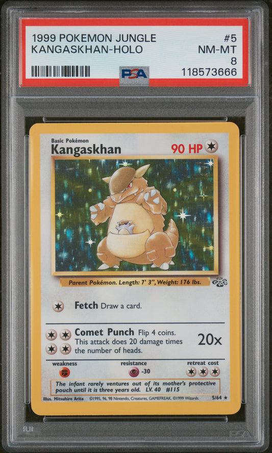 1999 Pokemon Jungle #5 Kangaskhan-Holo PSA 8