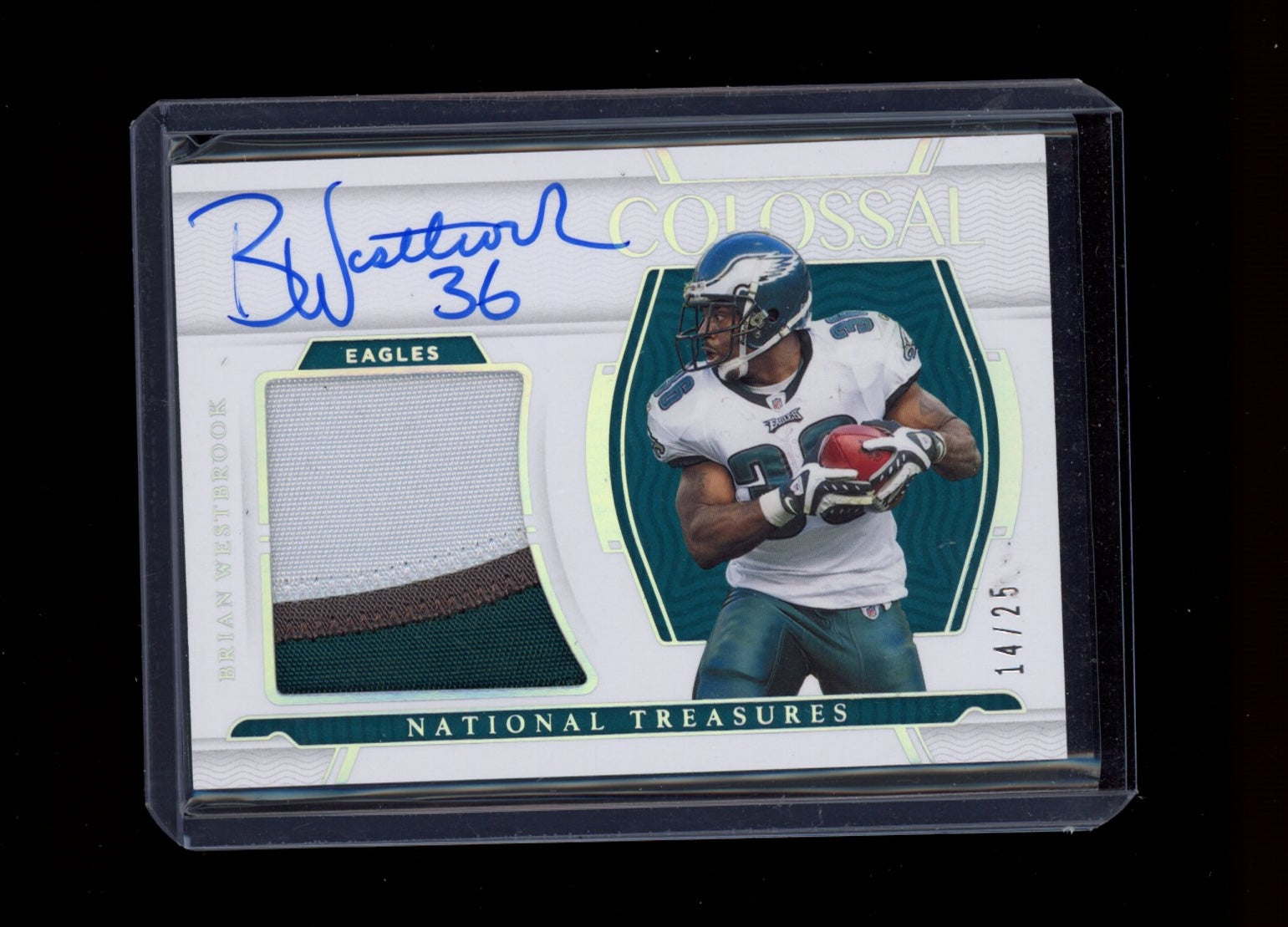 2022 Panini National Treasures #CO-BW Brian Westbrook Colossal Autograph /25