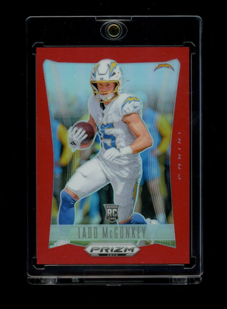 2024 Panini Prizm Deca #181 Ladd McConkey Red Prizms #/199