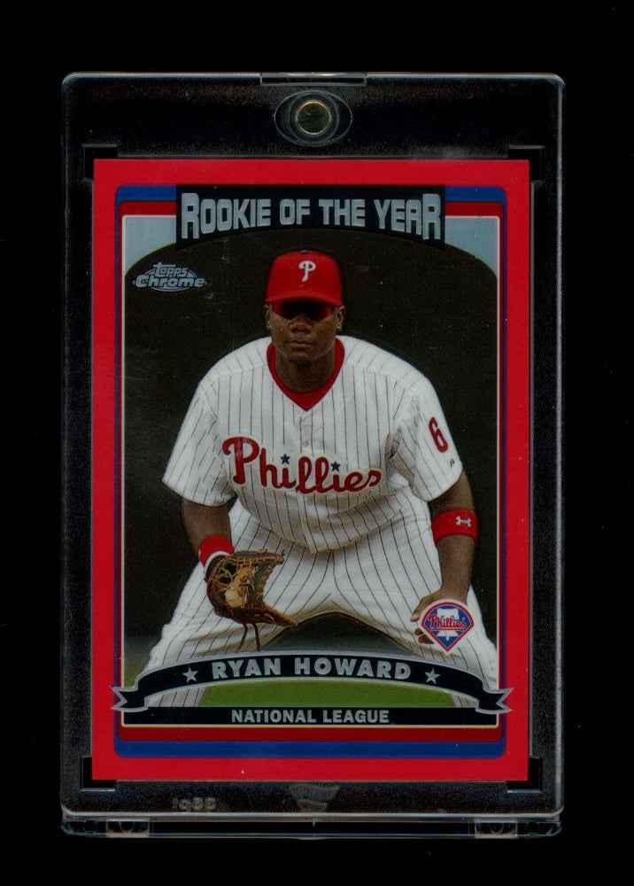 2006 Topps Chrome #204 Ryan Howard Red Refractors #/90