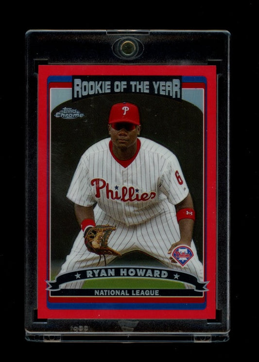 2006 Topps Chrome #204 Ryan Howard Red Refractors #/90
