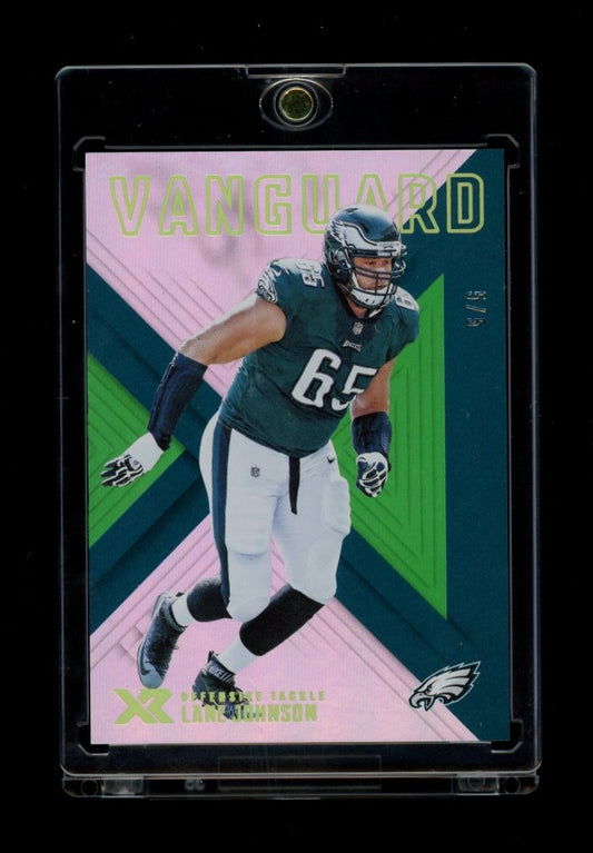 2018 Panini XR #V8 Lane Johnson Vanguard Green #/5