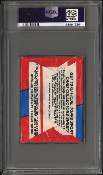 1982 Topps Football Wax Pack Wax Pack Anthony Munoz-Back PSA 7