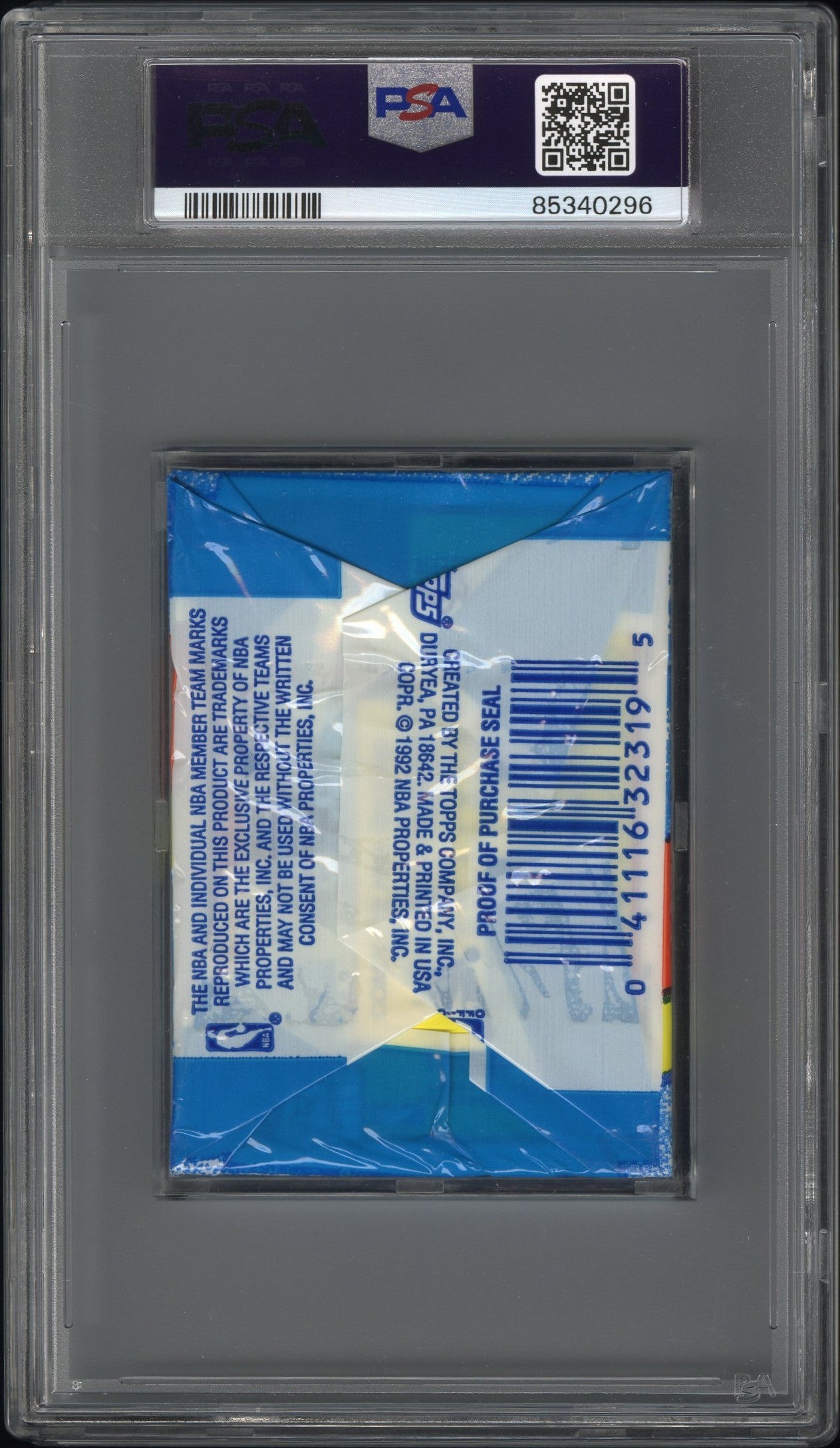 1992 Topps Basketball Cello Pack Cello Pack-Ser.2 Shaquille O'Neal-Top PSA 10