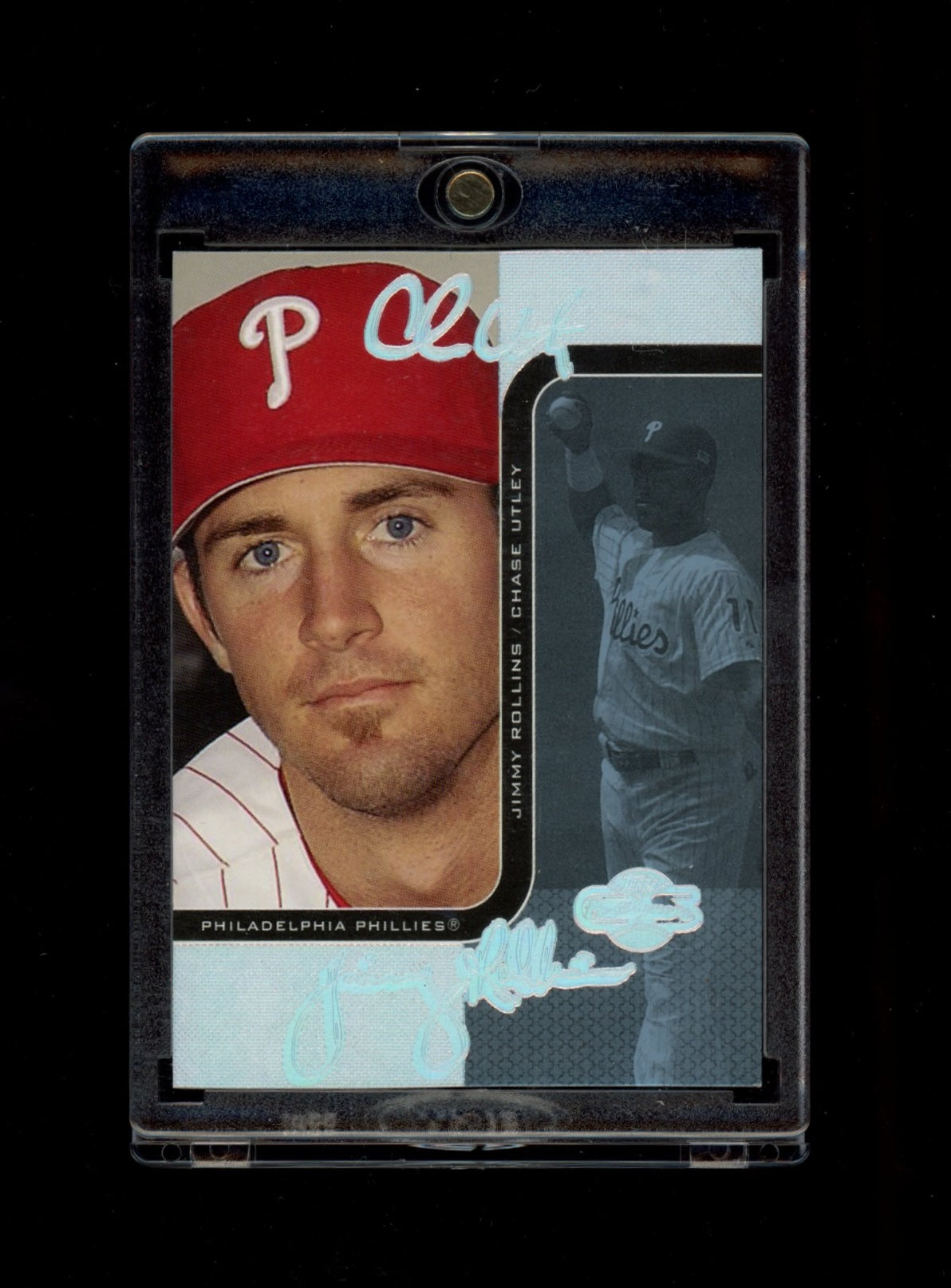 2006 Topps Co-Signers #DUO-A 20 Utley Rollins HyperSilver Blue #/10