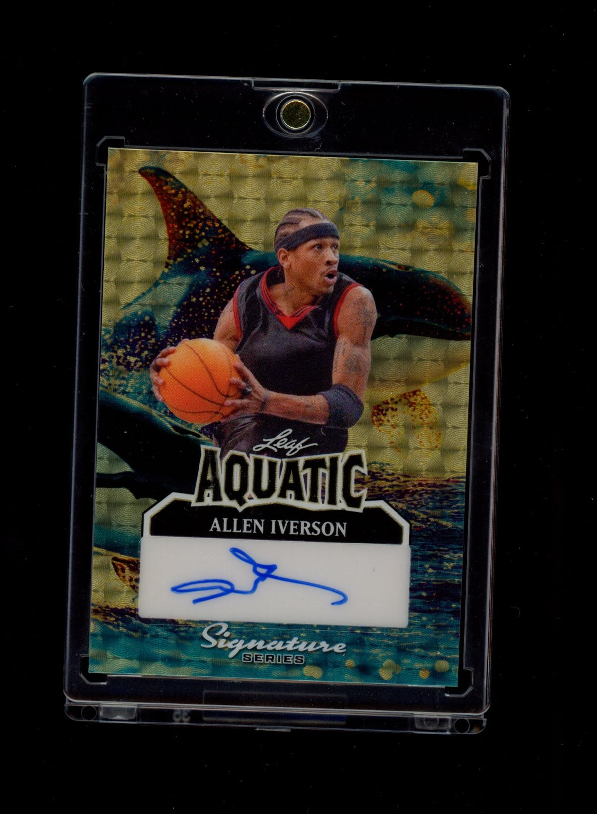 2025 Leaf Signature Series - Aquatic Shimmer Orca #A-AI1 Allen Iverson #/1