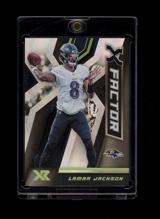 2020 Panini XR #1 Lamar Jackson X-Factor Black #/1
