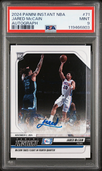 2024 Panini Instant NBA #71 Jared Mccain Autograph PSA 9 /99